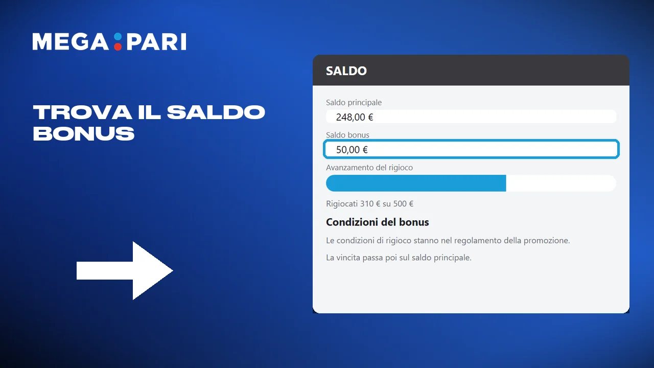 Il bonus assegnato sta accanto al saldo principale