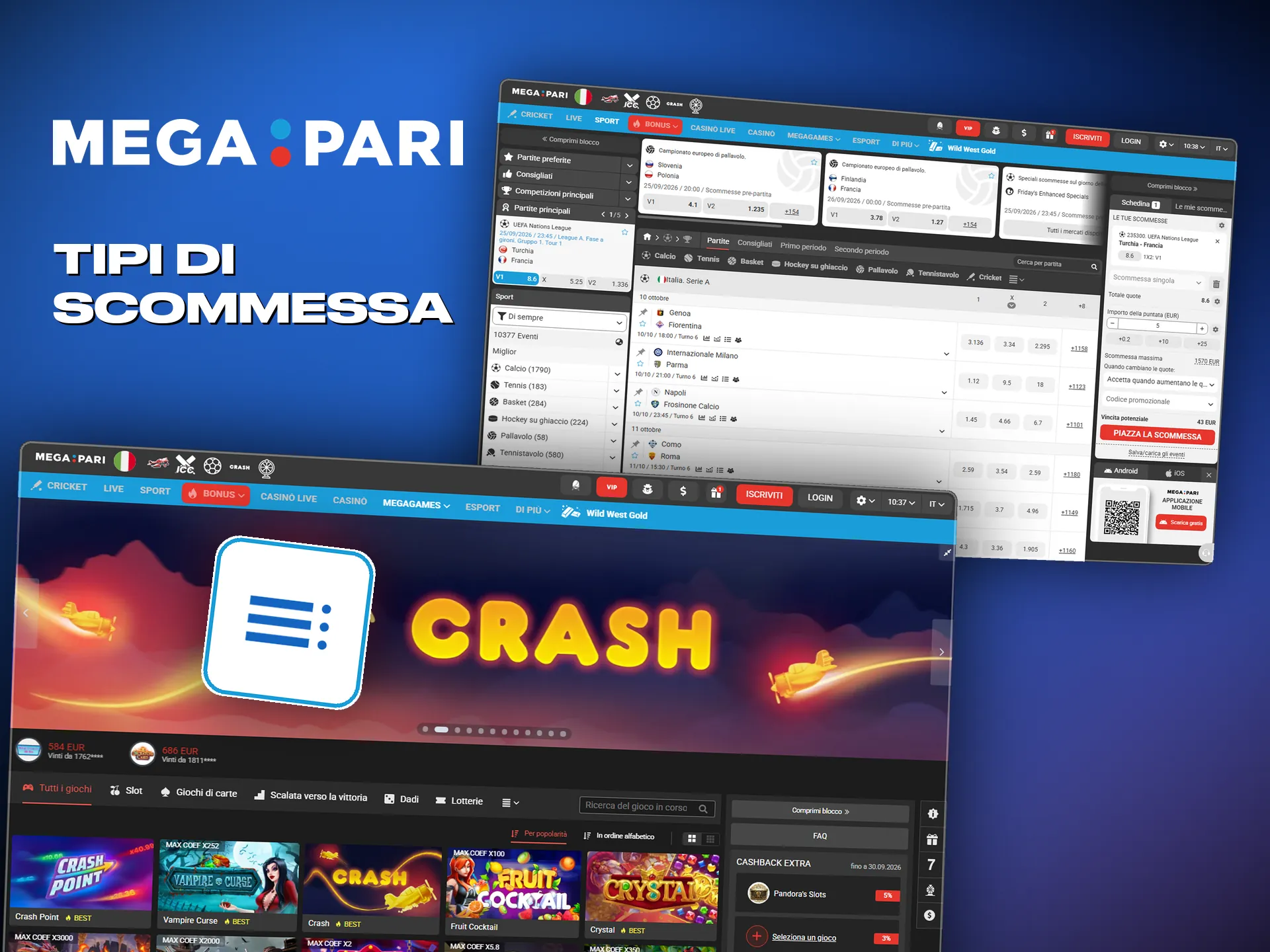 Panoramica dei tipi di scommessa esports su Megapari