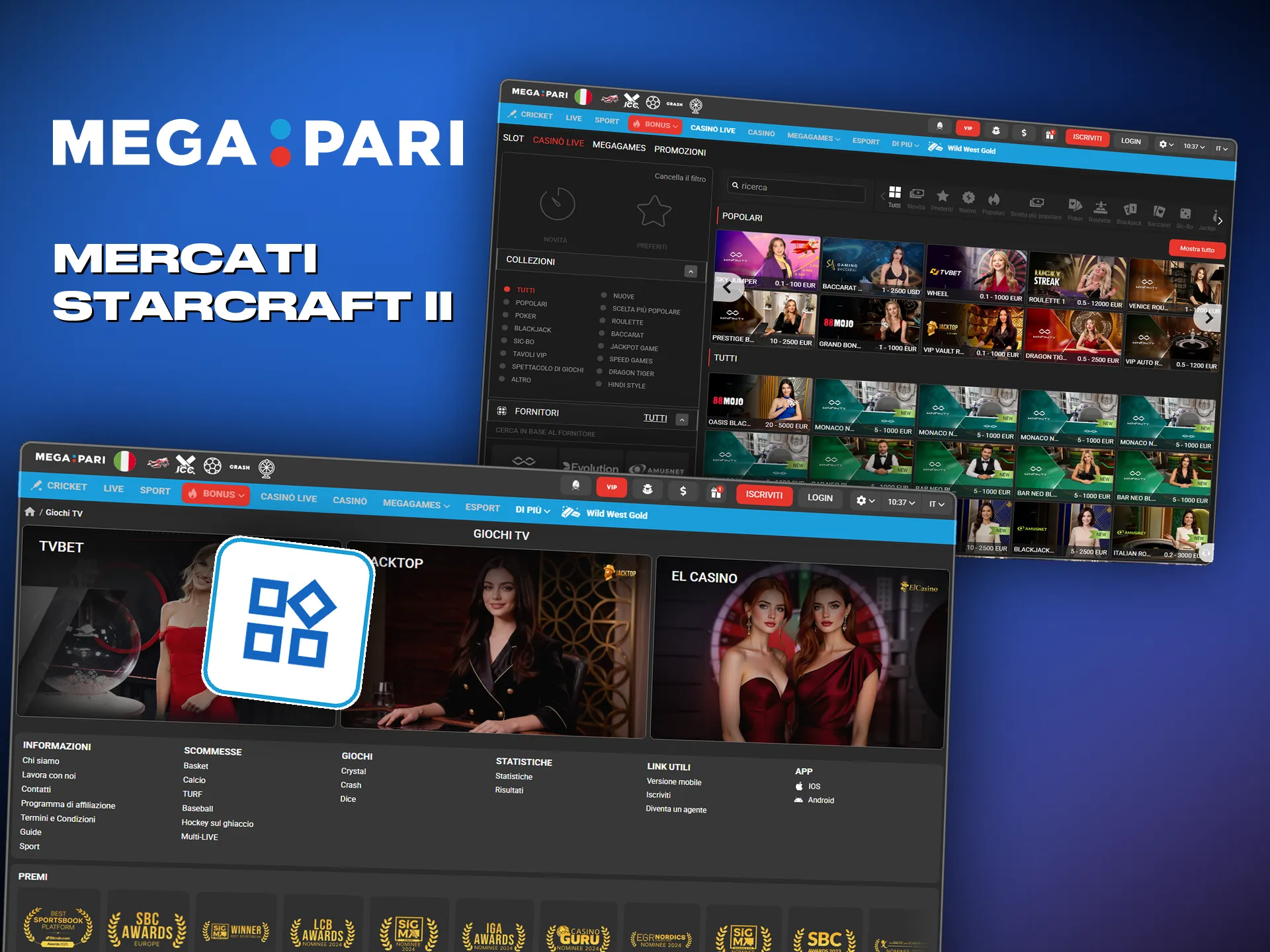 Megapari copre StarCraft II insieme all'handicap sulle mappe
