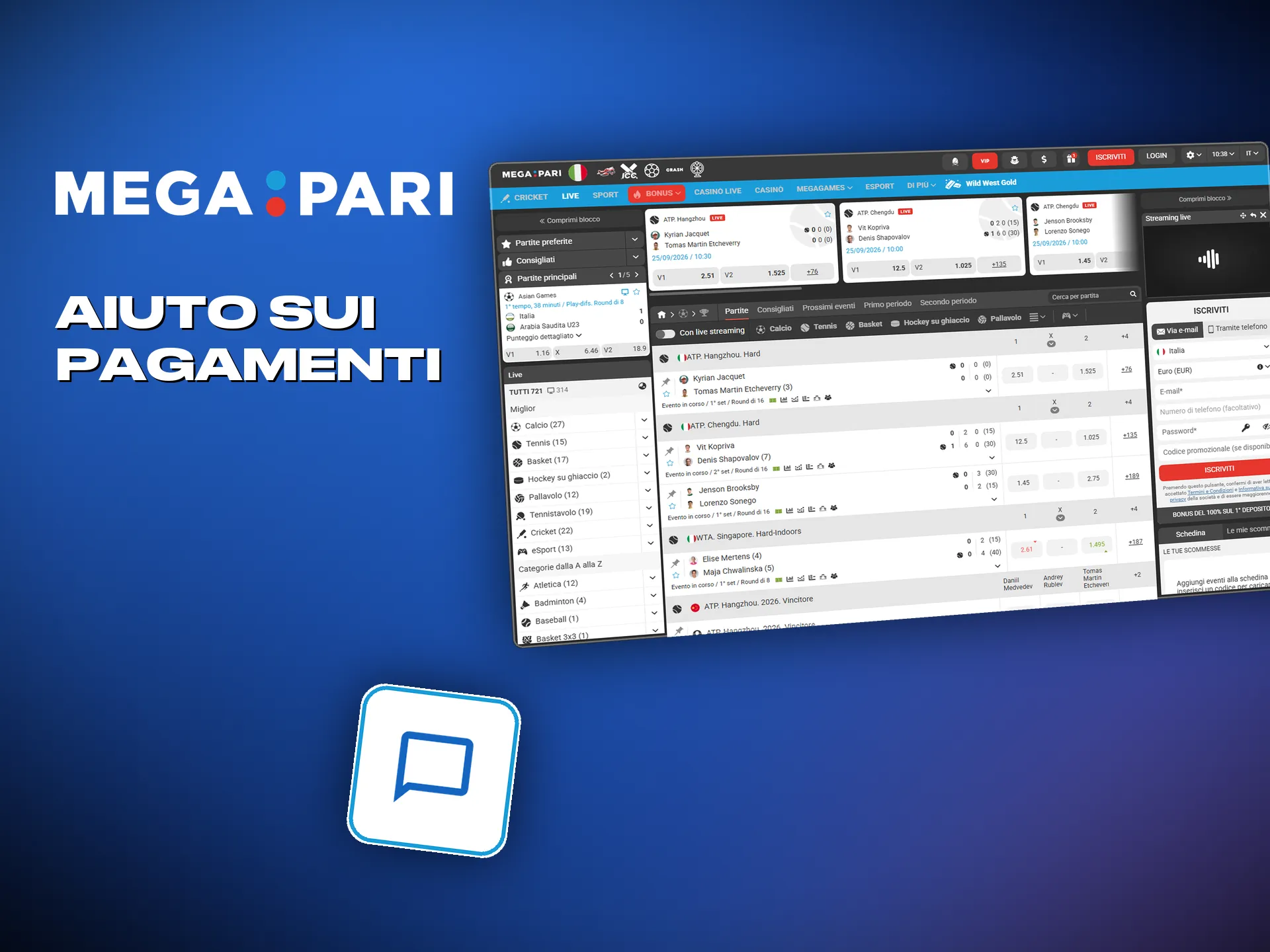 Megapari risponde alle domande sui pagamenti in chat e via e-mail