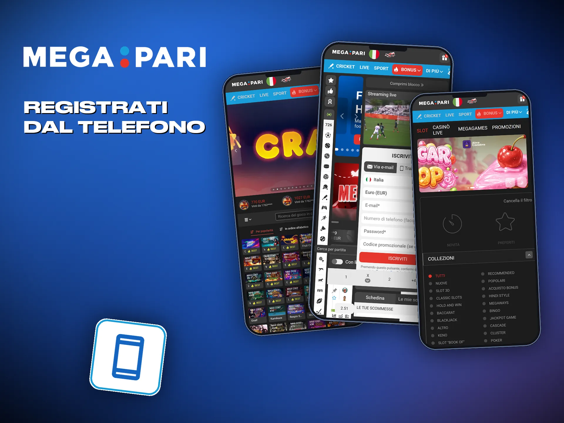L'app mobile si installa in pochi secondi e la registrazione è semplice